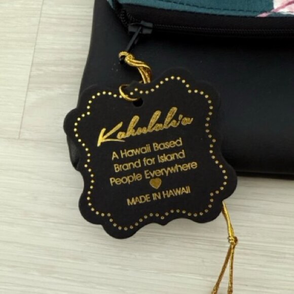 Kahulaleʻa Hawaii Leather Fold Over Clutch Bag- NWT - Picture 2 of 4